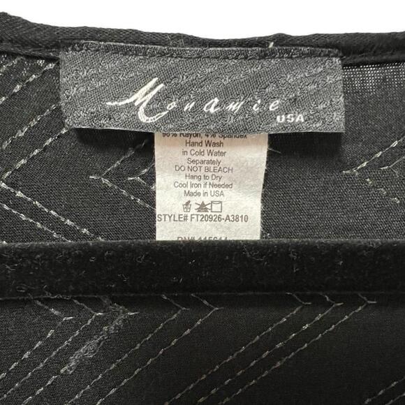 MONAMIE Women’s Black & Gold Sequence Dolman Sleeve Blouse, Size XL - Picture 3 of 15